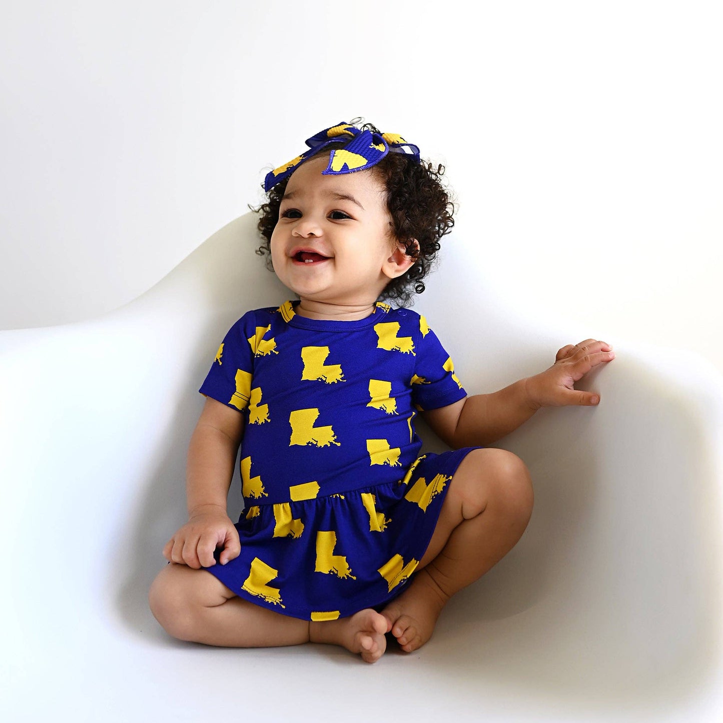 Bamboo Kids Girl Baby Toddler Clothing Tutu Louisiana Purple & Gold: 24m