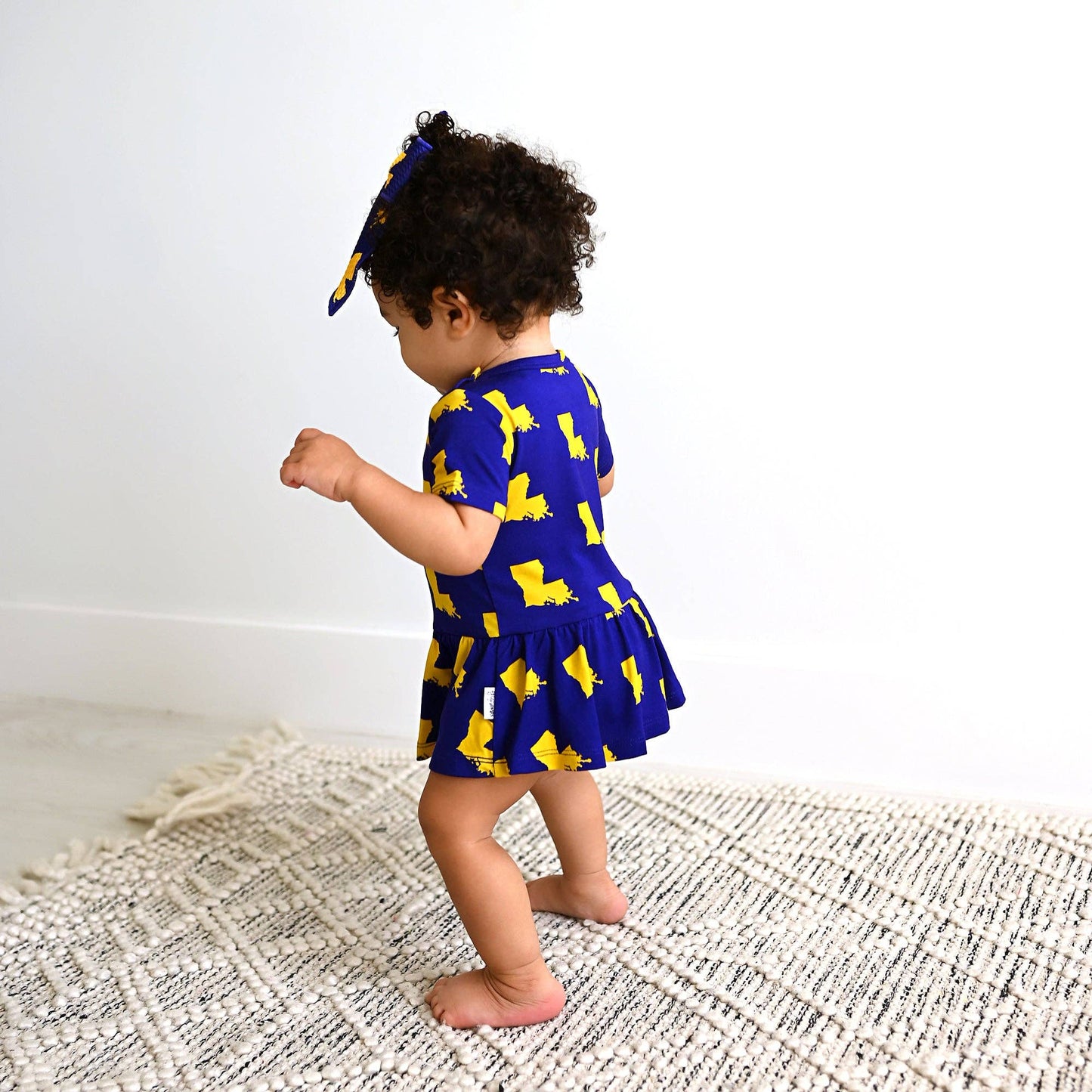 Bamboo Kids Girl Baby Toddler Clothing Tutu Louisiana Purple & Gold: 24m