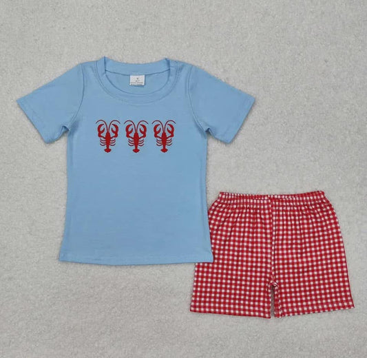 Blue Crawfish T-Shirt and Short Set