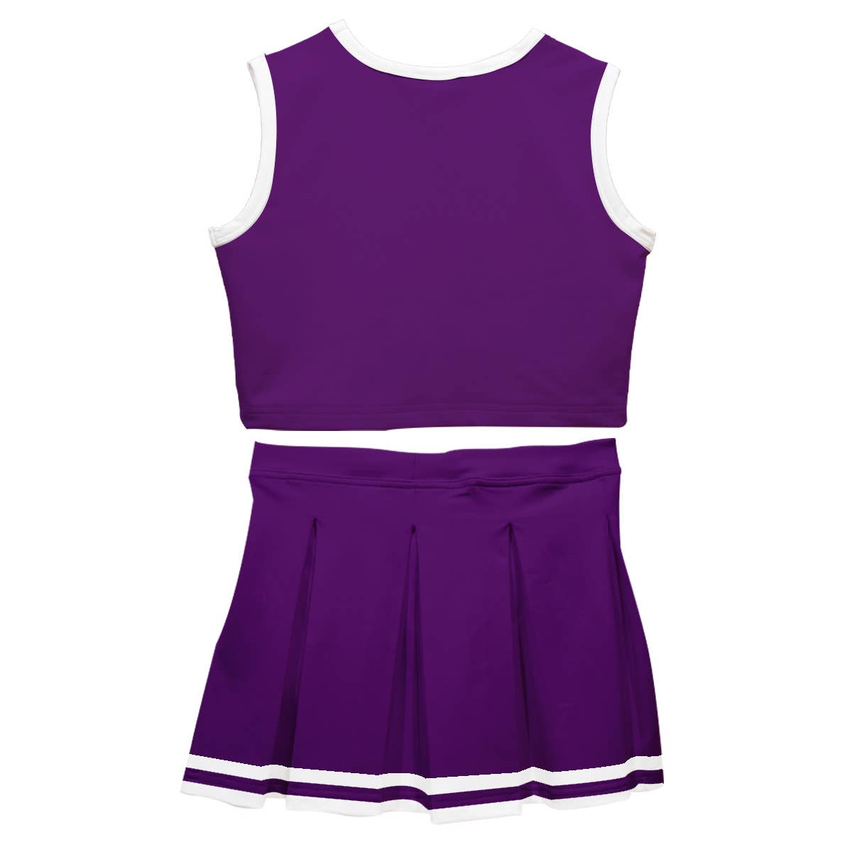 Purple White Sleeveless Cheerleader Set: XS