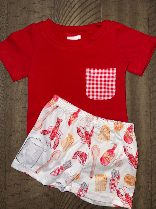Crawfish T-Shirt and Short Set