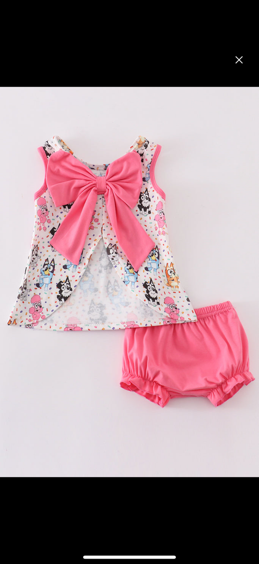 Bluey Bow Bloomer Set