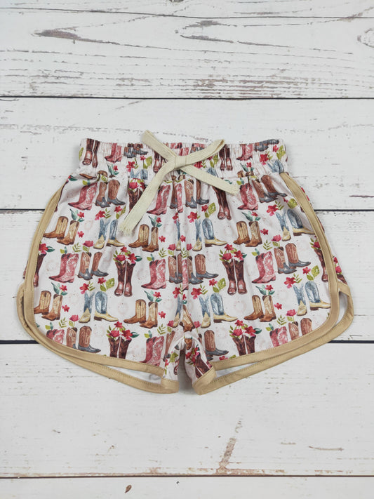 Girls Boots Printed Summer Shorts: 12-18M
